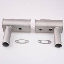 RCGF Genuine Parts! Upgraded 2Piece Exhaust Pipe for RCGF 60CCT  70CCT Dual Cylinder Gasoline engine 2024 - buy cheap