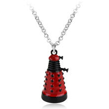 Movie Mysterious Dr Who Dalek Necklace Fashion Retro Alien Robot Villain Blue Red 2 Color Pendant Jewelry For Men & Women 2024 - buy cheap