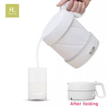 Hl 600w/1l chaleira elétrica dobrável de aquecimento instantâneo portátil chaleira elétrica de água de proteção de desligamento automático com fio chaleira 2024 - compre barato