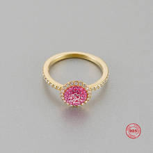 2020 nueva moda encanto de plata pura 925 Original 1:1 copia lindo Rosa Moda de Fantasía anillo de mujer de lujo joyería regalos 2024 - compra barato
