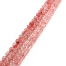 Natural Stone  Faceted Watermelon Red Crystal Beads For Jewelry Making DIY 4/ 6/8/10/12 mm Strand 15'' Wholesale 2024 - buy cheap