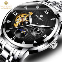 WISHDOIT Men's Mechanical Watch Top Luxury Automatic Mechanical Watch Men's Casual Fashion Waterproof Calendar Men's Mechanical 2024 - buy cheap
