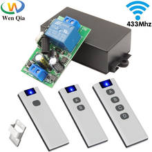 433Mhz Smart Home Push Button Light Switches Universal Wireless Remote Control  AC 100V 220V 10Amp Relay Receiver for Led Fan 2024 - купить недорого