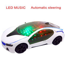 Coche eléctrico estilo 3D supercoche para niños, juguete con luces de rueda y música, regalo de cumpleaños y Navidad, 1 unidad 2024 - compra barato