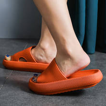 Chinelos de banho feminino casa verão antiderrapante chinelos unisex cor sólida sapatos plataforma confortável sapatos casuais mulher 2024 - compre barato