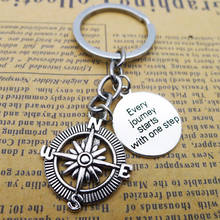 Compass Tag Key Chain, Everywhere, Pendant Travel Key Ring Friendship Best Friend Jewelry Handmade By Diy 2024 - buy cheap