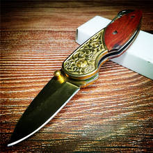 Folding Knife, Stainless Steel Knife, Carved Handle, Small Pocket Knife, Suitable for Carrying Around, Sharp and Durable 2024 - buy cheap