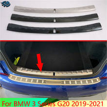 For BMW 3 Series G20 2019-2021 Car Accessories Stainless Steel Rear Trunk Scuff Plate Door Sill Cover Molding Garnish 2024 - buy cheap