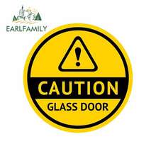 EARLFAMILY 13cm x 13cm Sticker Decal Vinyl Car Bike Bumber Caution Glass Door Car Stickers Graphics 2024 - buy cheap