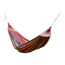 1pc rainbow Outdoor Leisure Portable Hammock Durable Canvas Hammocks Ultralight Garden Sports Home Travel Camping Hammock Tools 2024 - buy cheap