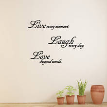 Cute Live every moment Home Decoration Accessories For Living Room Bedroom Wall Art MURAL Drop Shipping 2024 - buy cheap