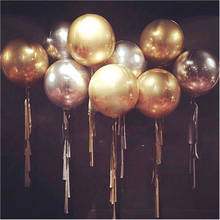 Globos de aluminio 4D de 22 pulgadas, bolas redondas con forma de esfera, decoración para fiesta de cumpleaños, boda, Baby Shower, 5 uds. 2024 - compra barato