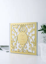 Libro de invitados de boda, espejo personalizado, dorado y plateado, Floral, acrílico, hueco, álbum de invitados de boda 2024 - compra barato