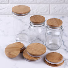4Pcs Bamboo Lids Reusable Mason Jar Canning Caps Non Leakage Silicone Sealing Wooden Covers for Canning Drinking Bottles Covers 2024 - buy cheap