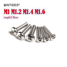 QINTIDES-tornillo de cabeza redonda de acero inoxidable 304, M1, 2, M1.4, M1.6 2024 - compra barato