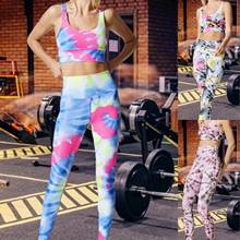 2021 NEW Dyeing Seamless yoga set gym fitness clothing sportswear high waist gym leggings suit sports bra sports suits yoga top 2024 - buy cheap