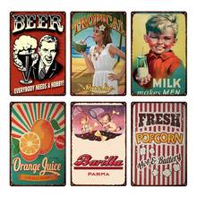 Classic Cafe Mocha Metal Tin Signs Drink Tea Coffee Vintage Poster Wall Plate For Bar Home Kitchen Decor Wall Sticker 20x30cm 2024 - buy cheap