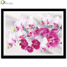 Full Drill Flower Diamond Painting Orchid Rhinestones Art Cross Stitch Kits Needlework 5D Diamond Embroidery Mosaic Warm Home 2024 - buy cheap