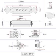 Soundhole-Pastilla activa precableada, 4 cuerdas para caja de cigarros, piezas de guitarra, accesorios 448D 2024 - compra barato