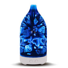 100ml umidificador de ar criativo 3d ultra-sônico aroma difusor do óleo essencial com led mudando a luz óleo essencial névoa fria 2024 - compre barato