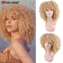 Wignee hair-peruca de cabelo sintético feminina, peruca de cabelo sintético loiro cacheado para mulheres, natural, resistente ao calor, afro 2024 - compre barato