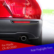 Car Rear Fog-light Lamp Eyebrow Trim Cover Stickers Strips Cover Car Styling 2pcs/set For Mazda CX-30 CX30 2020 2021 2024 - buy cheap
