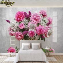 Beibehang на заказ Рельефный цветок фон фото обои пейзаж фон Фреска живопись спальня звукоизоляционные обои 2024 - купить недорого