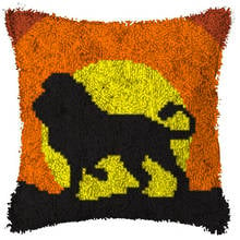 Animal Lion Embroidery Pillow Knoop Pakket Needlework Set Latch Hook Cushion Button Package Decor 2024 - buy cheap