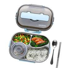 304 Stainless Steel Bento Box Separate Microwave Lunch Box Plastic Insulated Lunch Bento Lunch Japanese Food Warmer Tableware 2024 - buy cheap