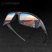 Longkeeper óculos de sol polarizado masculino e feminino, armação quadrada preta para direção esportivo uv400 2024 - compre barato