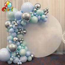 Conjunto de cadena de globos azules Tiffany, Macaron artesanal, Kit de arco de guirnalda para baby shower, cumpleaños, boda, decoración de fiesta, globos de modelado para adultos 2024 - compra barato