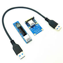 Adaptador de puerto de extensión PCI-E Riser Mini PCIE a PCI-E X1, conector de alimentación SATA de tarjeta vertical con Cable de extensión USB de 30cm 2024 - compra barato
