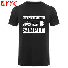 Футболка AYYC, футболка с рисунком пива, Мужская футболка, забавная футболка с рисунком тягача, груди, хлопок, мои потребности, простой дизайн 2024 - купить недорого