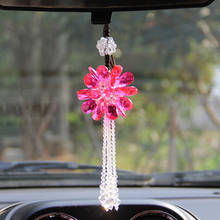 12 Styles Crystal Hanging Ornaments Car Rearview Mirror Crafts Handmade Flower Home Decor Figurines Car Interior Accessories 2024 - buy cheap