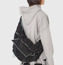 Модная Светоотражающая мужская сумка на плечо, уличная Водонепроницаемая нагрудная сумка через плечо для мужчин и женщин, большой мессенджер через плечо в стиле хип-хоп, 2020 2024 - купить недорого