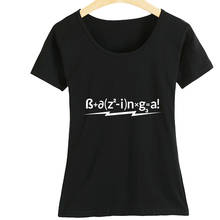 TBBT Flash Bazinga хлопковая футболка с коротким рукавом для девочек, футболка с элементами таблицы, Science, шрифт B Atom, летняя футболка ZIIART 2024 - купить недорого