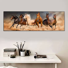 Large 5D Diy Diamond Painting Six running horses Cross Stitch Square Round Drill Mosaic Embroidery A585 2024 - buy cheap