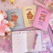 Cartoon Bear Notebook Diary Notepad Leather Spiral Literature Note Book Paper Journal Planners School Stationery Gift 2024 - buy cheap