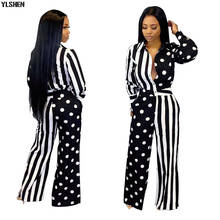 New African Dresses for Women Dashiki African Jumpsuit Clothes Fashion Print Dot Stripe Long Sleeve Ankara Africa Dress Clothing 2024 - buy cheap