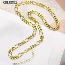 Collar de cadena de eslabones de metal para mujer, Gargantilla Simple de colores variados, 10 piezas, 9699 2024 - compra barato