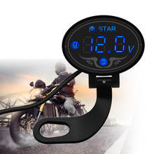 Voltímetro digital para motocicleta, testador de tela led à prova d'água para yamaha xt1200z super tenere xjr fjr 1300 fz1 fazer yzf r3 2024 - compre barato