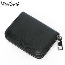 WESTCREEK Brand PU Leather Accordion Men Small Credit Card Wallet Fashion Women's Multi Card Position Cash Purse 2024 - buy cheap