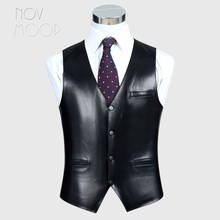 4Colors genuine leather vest 100% lambskin leather jacket men waistcoat business coat chaleco hombre colete LT603 Free shipping 2024 - buy cheap