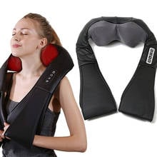 Masajeador eléctrico Shiatsu para cuello y espalda, masajeador 4D profundo con calor, alivia la tensión muscular para cuello, espalda, cintura, muslo y pies 2024 - compra barato