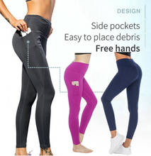 High Waist Yoga Pants with Pockets, Tummy Control, Workout Pants for Women 4 Way Stretch Yoga Leggings with   Pockets Pants 2024 - buy cheap