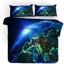 3D Earth Universe World Map Printed Bedding Set Soft Comfortable Duvet Cover Pillowcases Set Bedlinens Twin Full Queen King Size 2024 - buy cheap