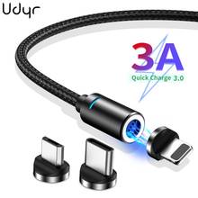 Udyr-cargador magnético 3A, Cable USB tipo C para iPhone, Cable de carga rápida Micro USB C para Xiaomi Redmi Note 7 Pro 2024 - compra barato