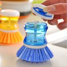 Creative Kitchen Washing Utensils Brush With Liquid Soap Dispenser Plastic Pot Dish Cleaning Brush Home Cleaning Products 2024 - buy cheap