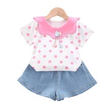 New Fashion Summer Baby Girl Clothes Children Cute Cotton T-Shirt Shorts 2Pcs/Set Toddler Costume Infant Clothing Kids Tracksuit 2024 - buy cheap