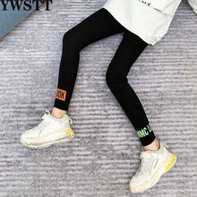 Girls Leggings Autumn 2020 New Children's Letter Trousers Western style Trendy Big Kids Sport Pants 2024 - buy cheap